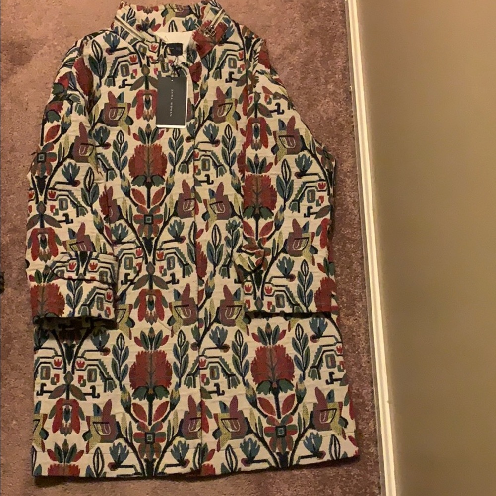 Zara native America print  Pea Coat